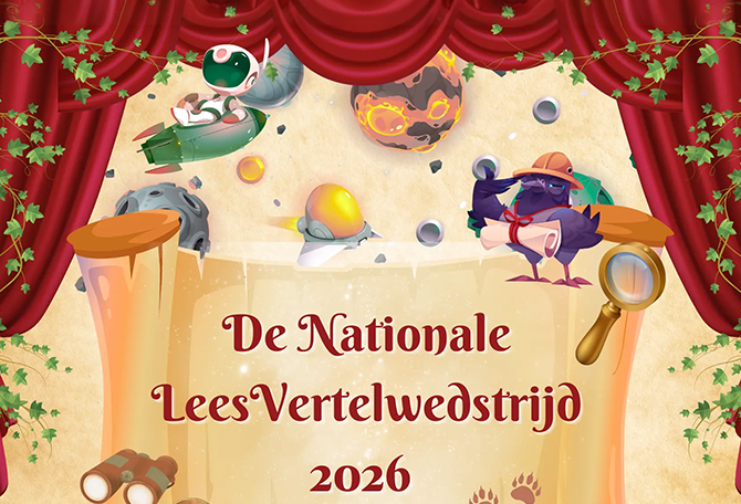 Logo de nationale leesvertelwedstrijd 2026