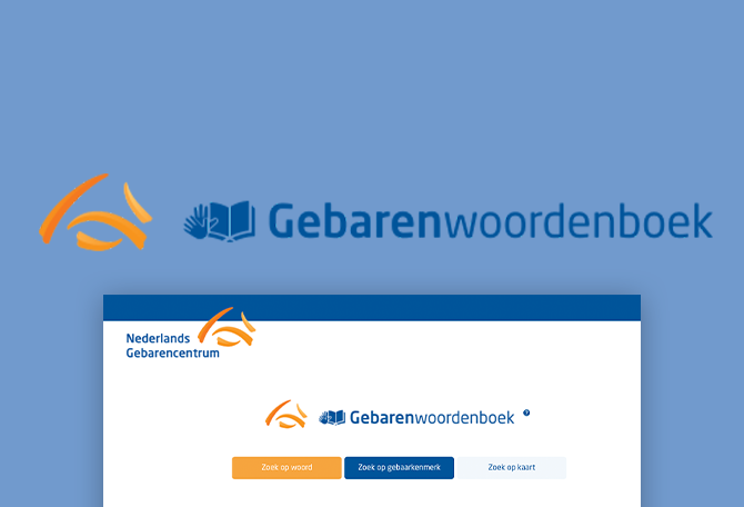 Screenshot van het gebarenwoordenboek