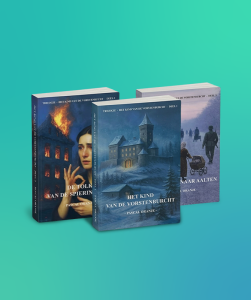 Drie boeken op een rij van pascal oranje