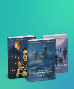 Drie boeken op een rij van pascal oranje