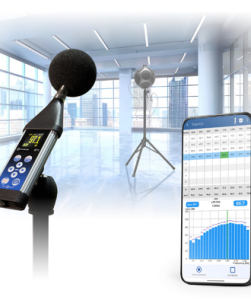 audiometer met telefoonscherm met resultaten