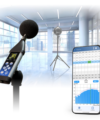 audiometer met telefoonscherm met resultaten
